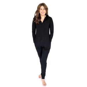 SMASH + TESS Jilly Jogger Women L Black Jillian Harris Hooded Romper Onesie
